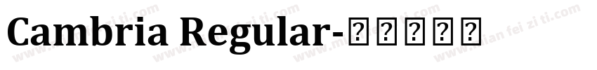 Cambria Regular字体转换